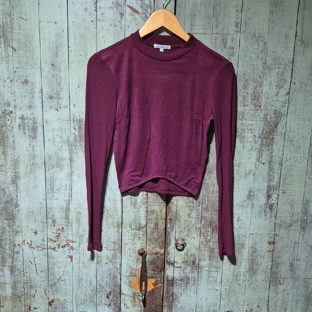 Charlotte Russe Deep Purple Long Sleeve Top